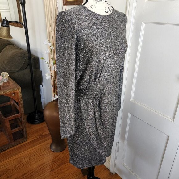 Michael Kors Silver Metallic Evening Dress NWT SZ P/M - Picture 5 of 12
